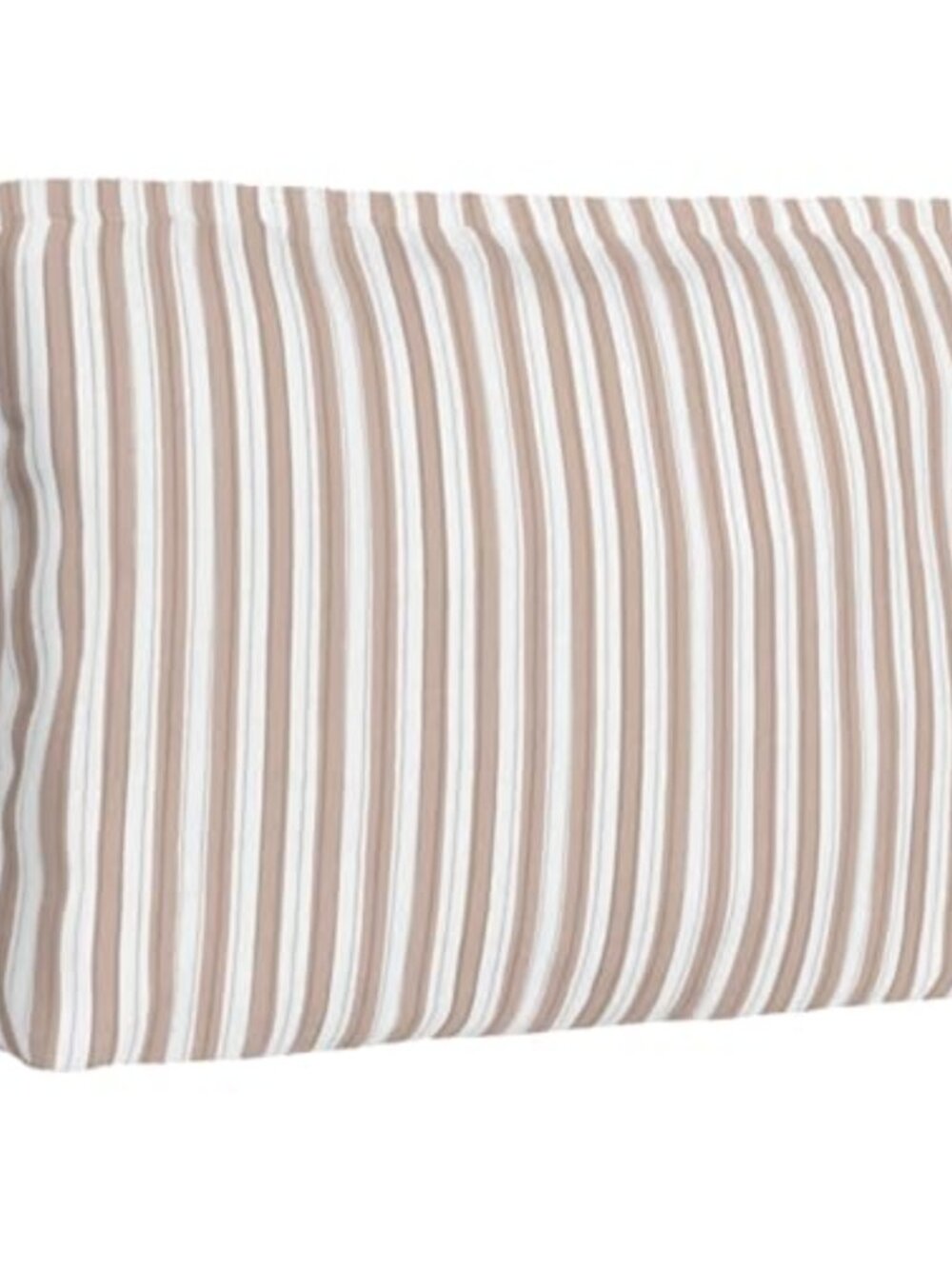 Striped Canvas Makeup Pouch Zipper Cosmetic Bag Travel Toiletry Organizer